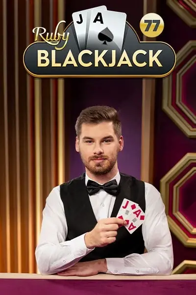 Ruby Blackjack 77, blackjack dal vivo disponibile su Spinsy casino